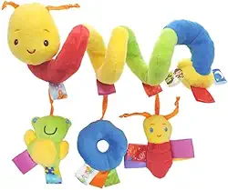 Móbile Para Carrinho E Berço Brinquedo Centopeia Bebê Em Espiral Colorida Centopeia Brinquedo Infantil Seguro Com Chocalho E Materiais Suaves