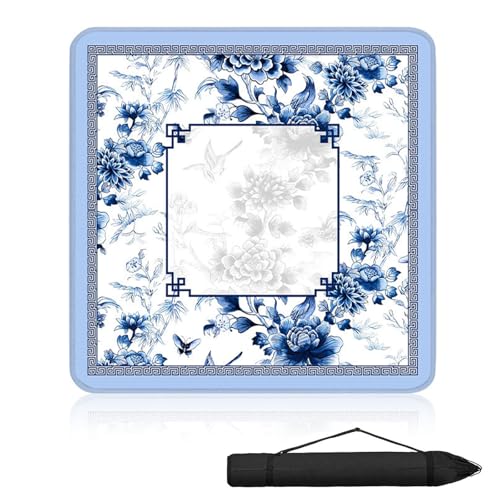 Tapete para Mahjong 80x80 cm Antideslizante Azul