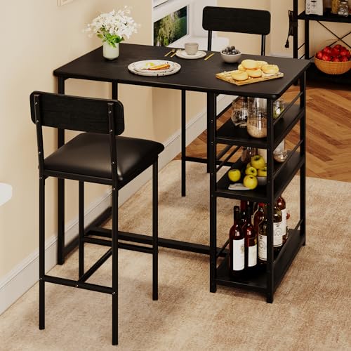 Opiniones y reviews de Mesa Con Taburetes los más solicitados. 47 IDEALHOUSE - Juego de Mesa de Comedor para 2 Personas, Mesa y sillas de Cocina con Altura de encimera, con 2 taburetes tapizados, 3 Piezas para Espacios pequeños, departamentos,...