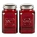 RSVP Retro Red Glass Salt & Pepper Shakers