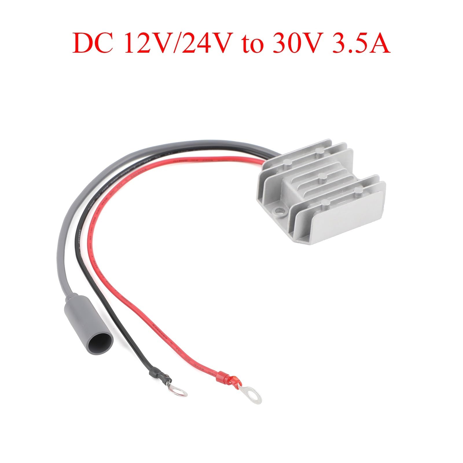 1PCS 12V/24V to 30V 3.5A/48V 1.5A DC Power Boost Converter with Terminal Block to DC Female(3.5A Output 30V)