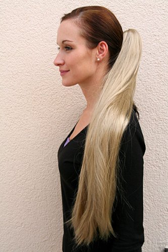 Queue De Cheval Longue Légèrement Bouclée - Postiche 65 Cm Blonde Clair - Neuf Avec Étiquettes