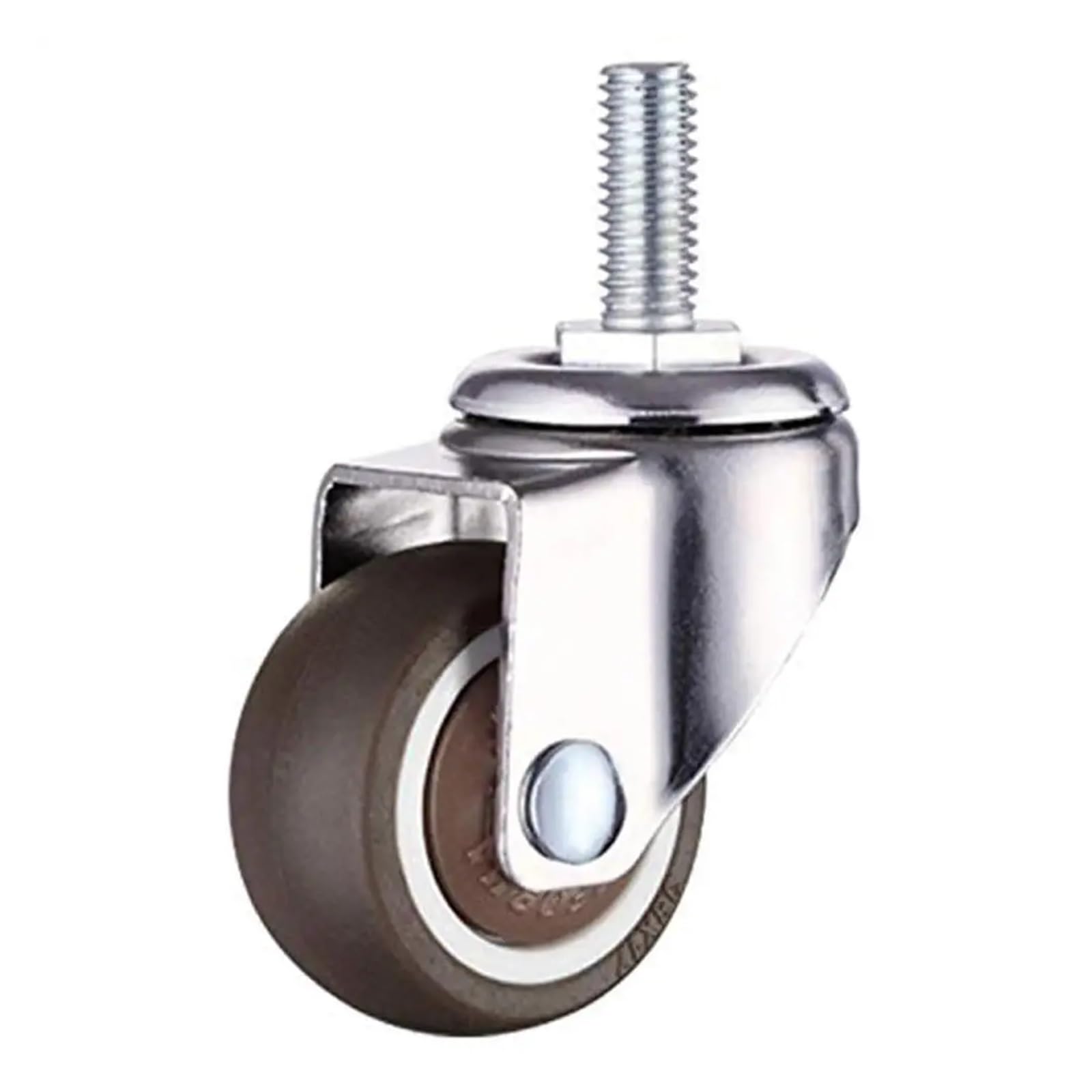 4 Pz/Lotto 1.5 Pollici Carrello Ruota Trolley Ruote Girevoli Girevoli in Gomma Morbida TPE M8x 20mm Filettato Stelo Ruota Caster