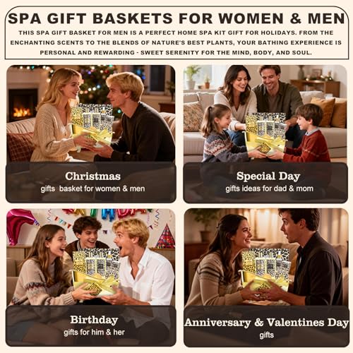 Image of Spa Kit Gifts Basket for Women, Honey & Almond Bath & Body Gift Basket, Body Skin Care Set, Self Care Pampering Kit, Travel Multi Cosmetic Bag, Home Spa, Birthday, Mother Day, Bridal Shower