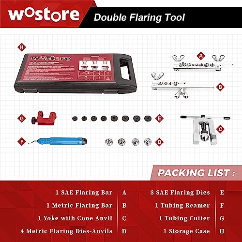 Wostore Professional Brake Line Flare Kit For Single
