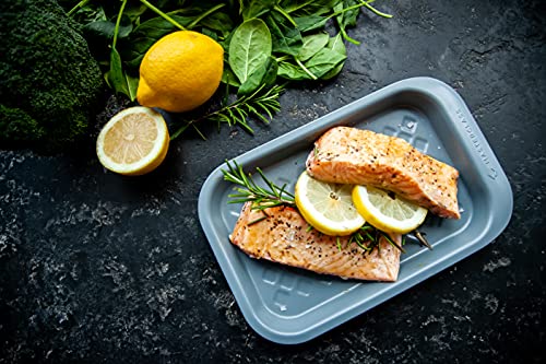 MasterClass Smart Ceramic Stackable Bakeware Set, Carbon Steel with Robust Ceramic Coating, Grey, 5 Pieces - Image 5