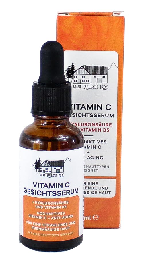 Vom Pullach Hof Face Serum Set, 30 ml per Piece, Various Active Ingredients for Moisture and Anti-Ageing Care (Vitamin Serum 30 ml)