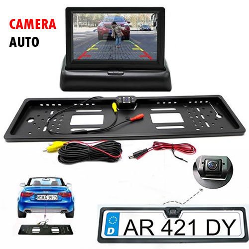 generica Portatarga con Telecamera Retromarcia e Monitor 4.3" Auto Retrocamera 170 Nottura