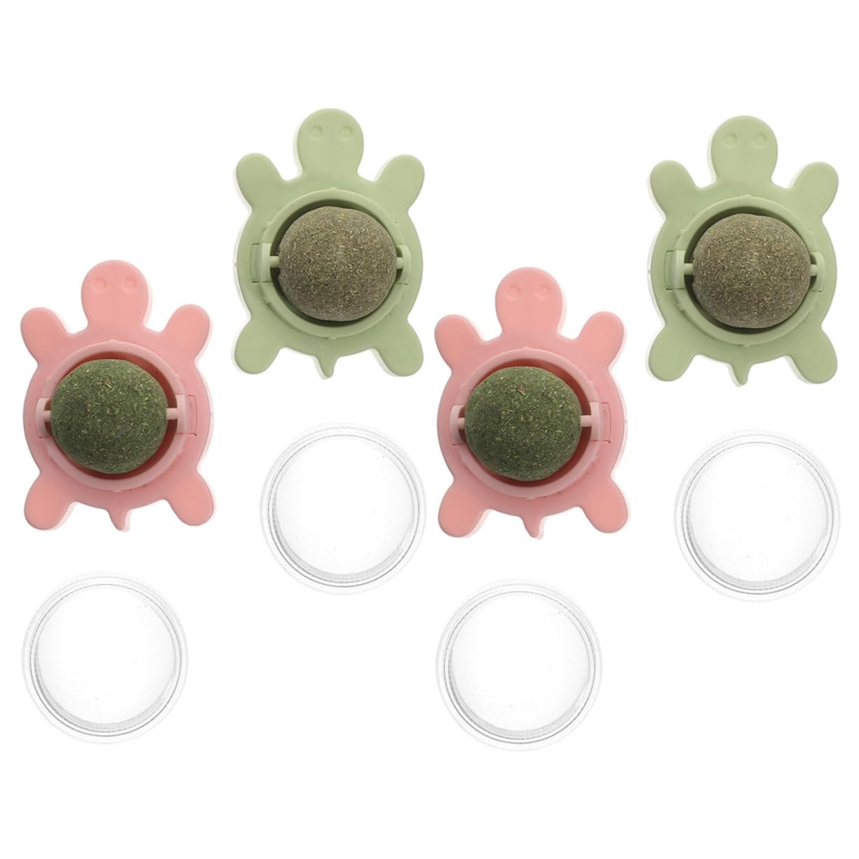 Abaodam 4piezas Juguetes De Pelota De Hierba Gatera para Gatos Bolas Comestibles Giratorias para Lamer y Masticar para Limpiar Dientes y Morder Interiores