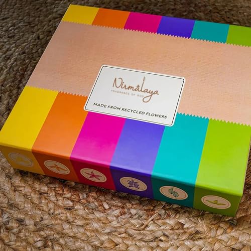 Image of Nirmalaya Premium 100% Organic Gift Box | Incense Cones, Dhoop Sticks, Havan Cups, Crystal Brass Diya, Essential Oil Diffuser, Incense Sticks with Wooden Stand & Potli | Spiritual Pooja Gift Set