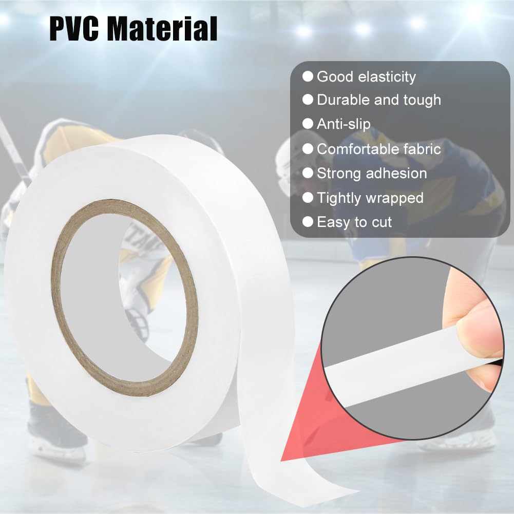 Nastro per Hockey, PVC Grip-Tape, Multiuso Tape Sportivo Anti-Scivolo E Auto-Adesivo, Resistente E Adesivo per Sport all'Aria Aperta, Attrezzatura per Il Fitness, Impugnature da così Via-20m