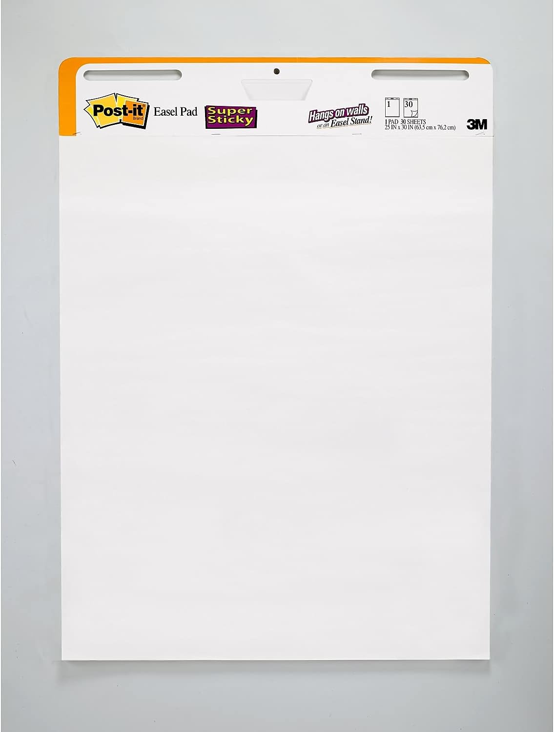 Post-it Super Sticky Easel Pad, Short Backcard Format, White, 25 in x 30 in, 30 Sheets/Pad, 2 Pads/Pack, Great for Virtual Teachers and Students (559 STB)