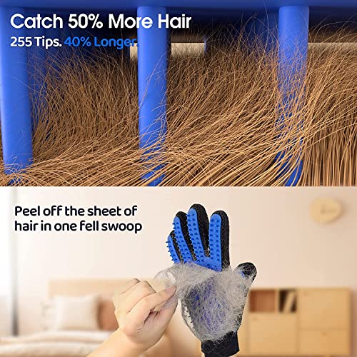 Image of The Pets Company Dog Grooming Soothing Massage Rubber Glove Brush, Hair Deshedding Tool for Dogs and Cats