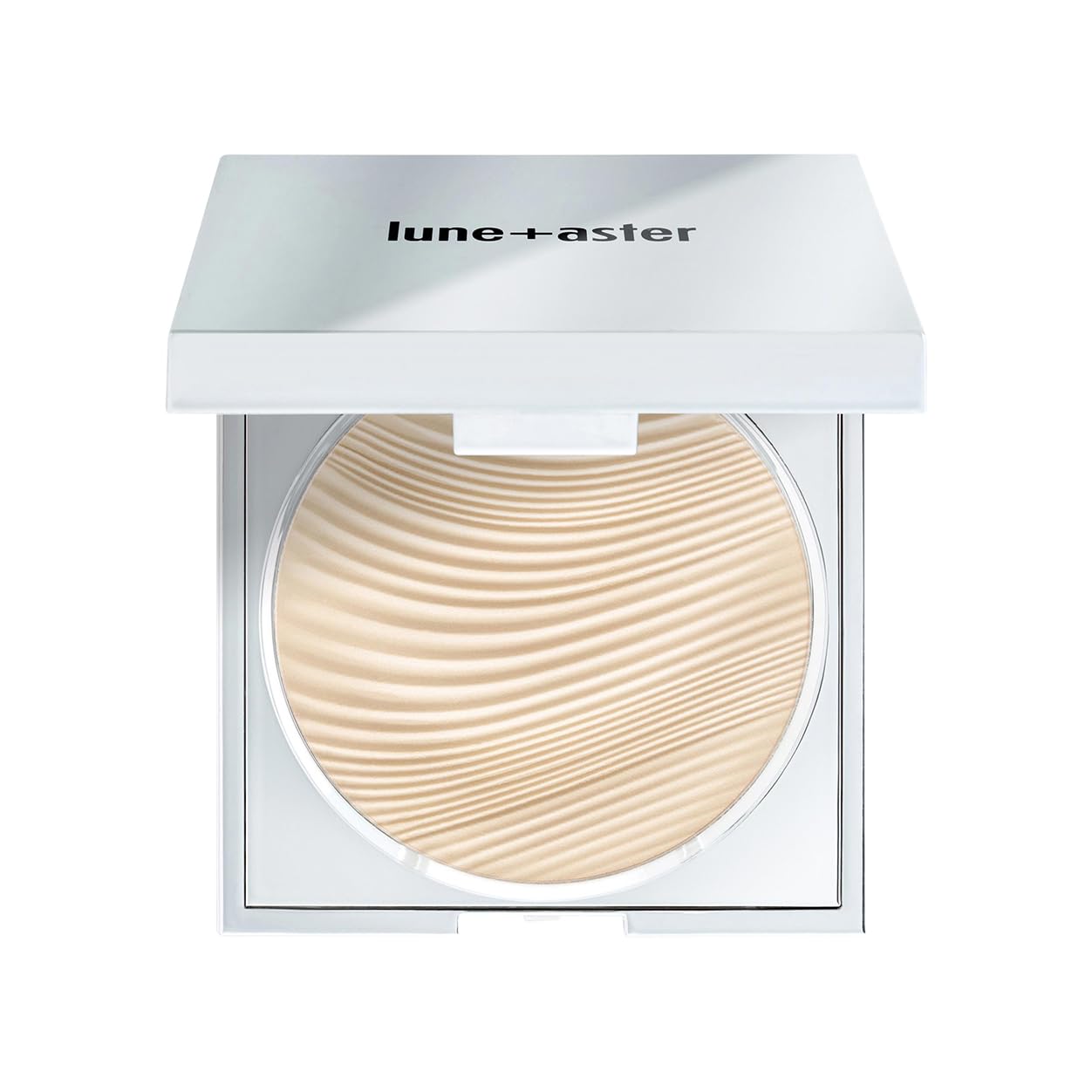 Lune+Aster Superstar Translucent Pressed Powder | Universal Talc-Free Translucent Pressed Powder, Mirrored Compact