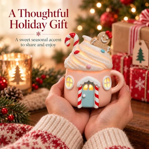 LFLKPY Lighted Gingerbread Cake House, Resin Christmas Tabletop Decor - image 8