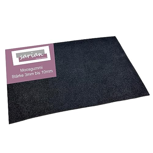 Moosgummiplatte 200mm x 300mm selbstklebend 3mm 5mm 8mm 10mm stark EPDM...