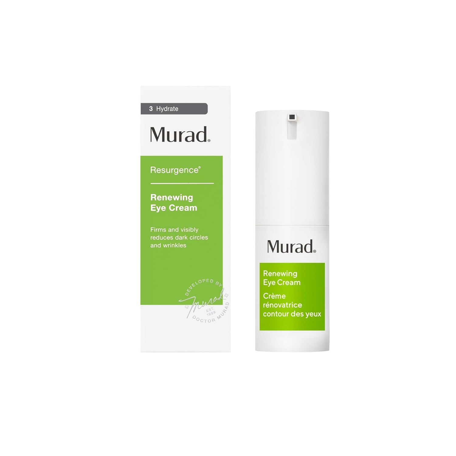 Murad Renewing Eye Cream – Nourishing Retinol & Peptide Formula with Mango Butter & Eye Brightening Complex for Firming, Dark Circle Reduction, Minimizing Wrinkles & Skin Resurgence – 0.5 Fl Oz