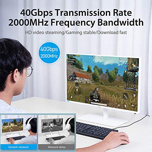 Btuty CAT8 Cabo de remendo 40Gbps Cabo banhado a ouro Cabo macio de PVC com revestimento SFTP LSZH I