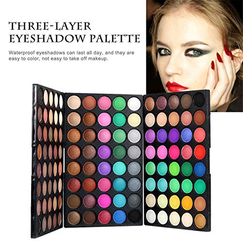 FantasyDay 120 Farben Hochpigmentierte Warme Natürliche Matt Schminke Lidschatten Palette Makeup Kit - Augenschatten Eyeshadow Make Up Kosmetik Make-up Palette Schimmer Set – Bild 4