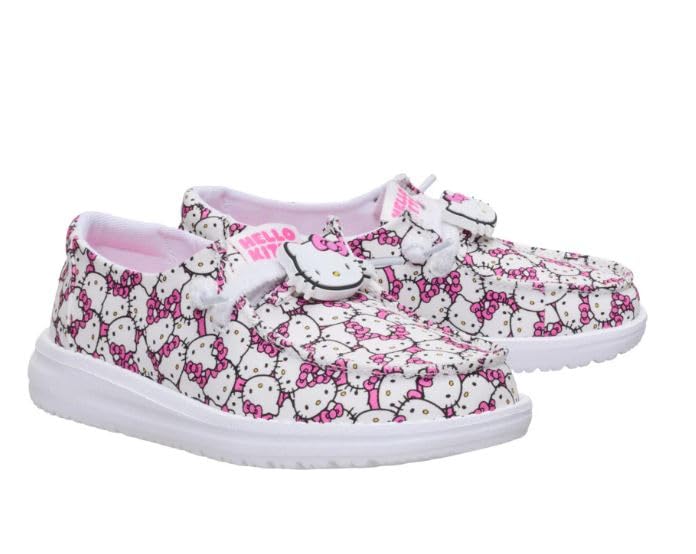 HEYDUDE Women's Wendy Hello Kitty Takeover (Little Big Kid) Slip-On