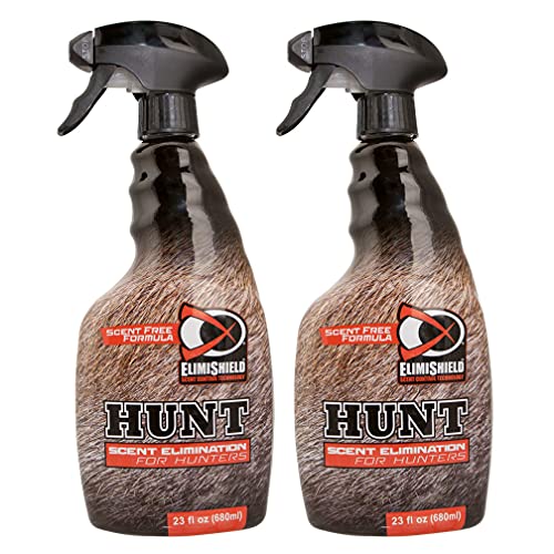 Hunter Safety System 2-Pack ElimiShield HUNT Scent Elimination Spray – Field Scent Spray For Hunters – Scent Free Formula – Hunting Accessories