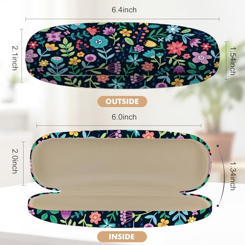 Image of Glasses Case Hard Shell,Portable Protective Eyeglasses Case, Eyeglass Holder Box with Cleaning Cloth, for men women