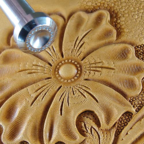 20-Seed Flower Center Leather Stamp, Stainless Steel Leather Stamping Tool, Zhong Jiang Leathercraft Stamp