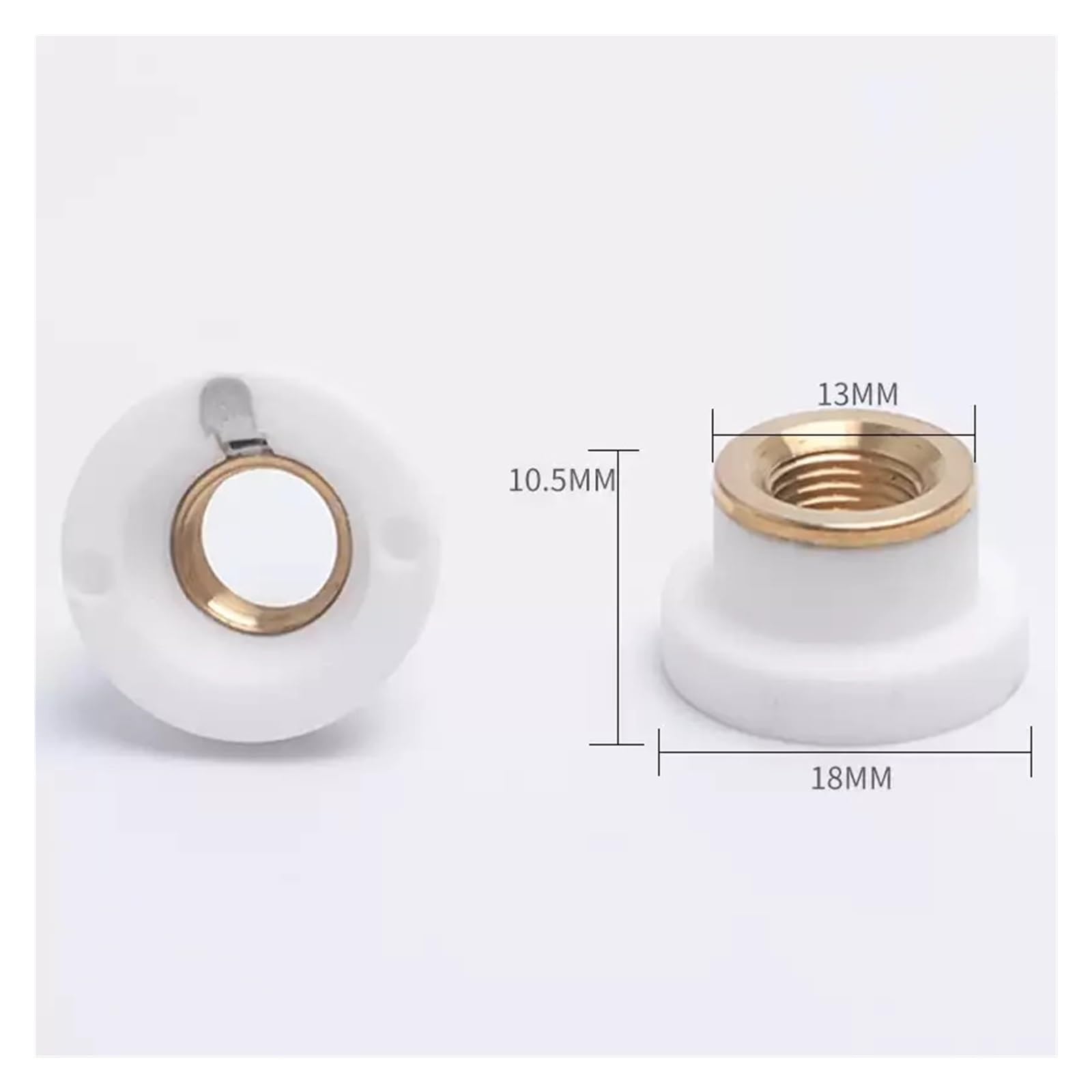 Anello isolante fissatore for ugello ad anello in ceramica D18 M8 H10.6 - Prestazioni durevoli e precise(3pcs)