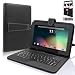 TabSuit174; 9'' Tablet Folio Keyboard Case with Stand Universal PU Leather for Dragon Touch A93, Dragon Touch N90, KingPad K90, Astro Tab A924, Neutab N9/N9 Pro, SVP 9" Quad Core Android 4.2.2 Tablet and more 9'' Tablets