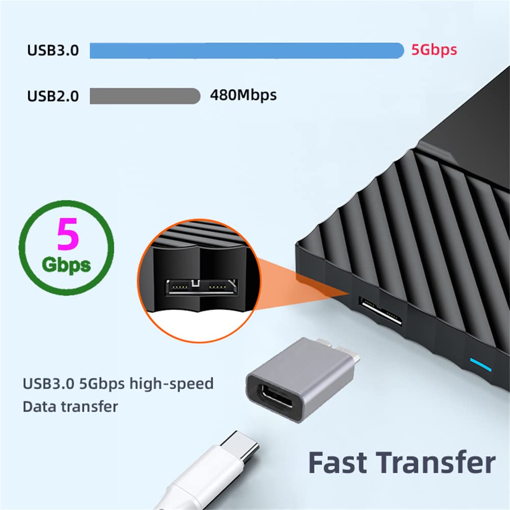 NFHK USB3.0 typ A kontakt till USB 3.1 typ C kontakt data 10 Gbps nedåt motsatt U-form vinklad laddningsadapter 90 grader för bärbar dator telefon