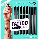 Temporary Tattoos Markers - Henna Body Tattoo Kit for Girls & Adults - Skin Pens for Teen Girl Gifts Trendy Stuff - 12 + Year Old - Cool Birthday Gift Ideas Teens 12 13 14 15 16 17 18 Teenage Tween