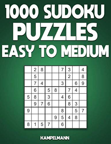 1,000 Sudoku Puzzles Easy to Medium: Big Sudoku Puzzle Book for Adults with Solutions (Vol. 1)