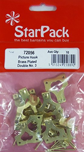 Hook Imagen-Doble-Latón Chapado 10 Pc / S