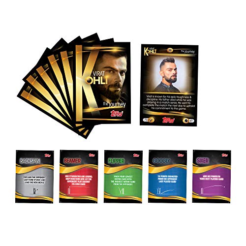 Image of Topps India VIRAT KOHLI The Journey - Collector Trading Card Game, Series 1, 2, 3 and 4, Pack of 4, Official Merchandise, Multicolor