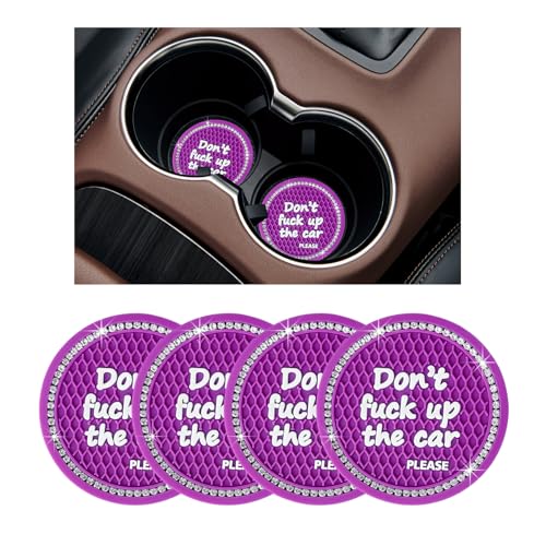 Ziciner 4 Pack Bling Car Cup Holder Coaster, 2.75 Inch