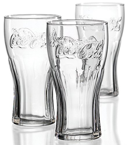 Coca-Cola Relief-Glas 0,2 Liter im 3er Pack
