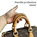 Jiesinlov 2Pcs Bag Handle Wrap Covers for Speedy 25 30 35,Vachetta Leather Grip Protector Strap,Stain and Abrasion Resistant(Beeswax)