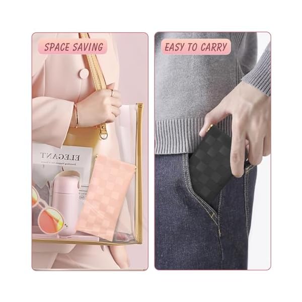 HIGH FIT eyeglasses bag Soft Glasses bag, Portable Squeeze Top Sunglasses Case Travel for Women Girls - Image 7