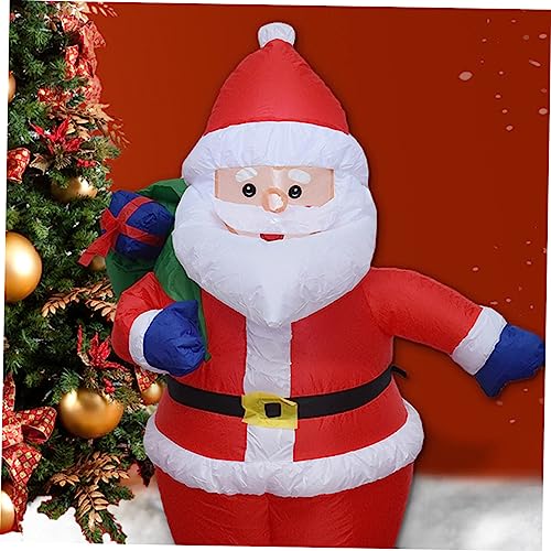 Père Noël gonflable extérieur avec éclairage LED et système de soufflerie - 6