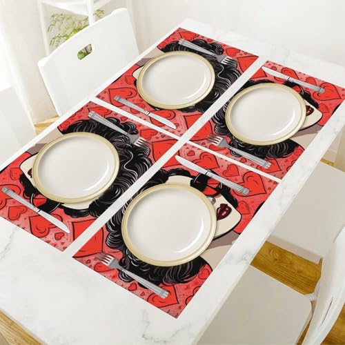 Set de table en cœur, cadeau idéal pour des repas chaleureux en famille
