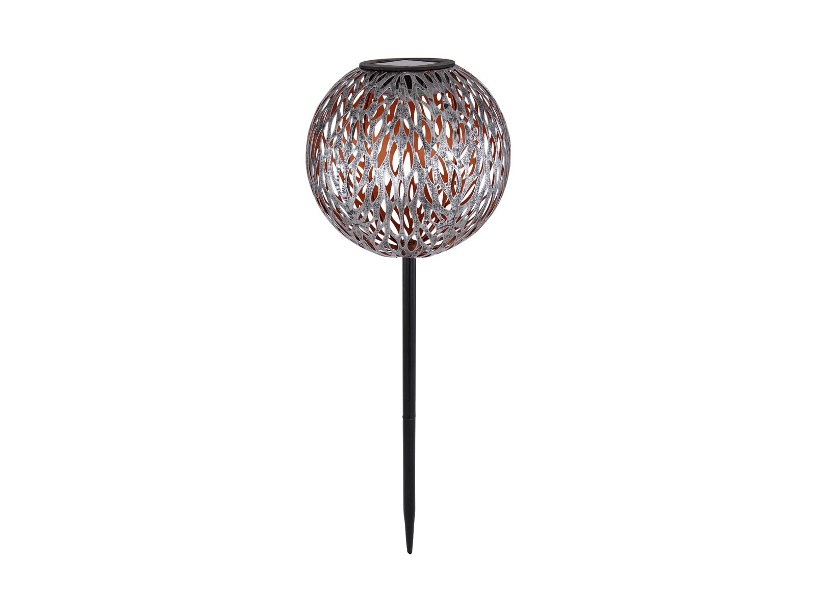 meineWunschleuchte Bolas solares LED de metal en juego de 2 – Ø 18 cm – Efectivo juego de luz a través de adornos