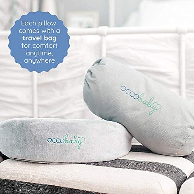 OCCObaby Pregnancy Wedge Pillow for Maternity | Memory Foam Pregnancy Pillow for Sleeping, Belly, Knees, Back and Legs | Maternity Wedge Pillow for Belly Support During Side Sleeping