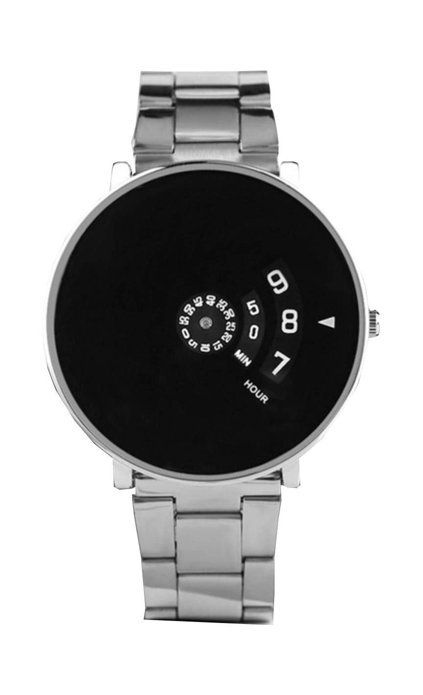 Acnos® Premium Show Like Black Dial in Second-Min-Hour Steel Belt Analogue Watch for Men Pack of - 1 (PNEW-BLACK02) (B0842WB6LM) Amazon Price History, Amazon Price Tracker