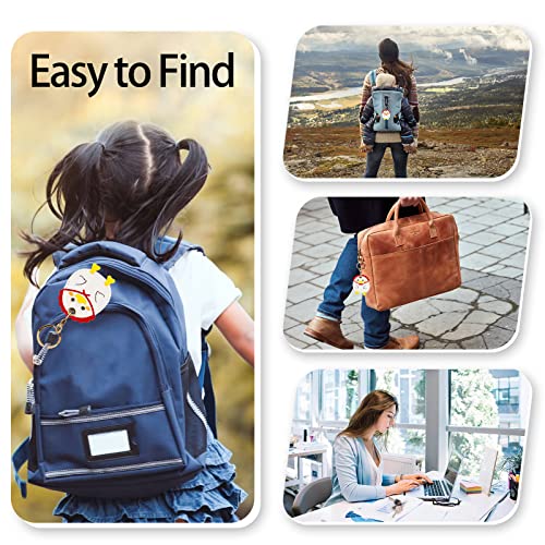 Image of Leather Keychain Case Holder Compatible with Apple AirTag, GPS Airtag Keychain Finder Tracker with Key Ring, Anti-Scratch Protective Air Tag Cover | Leather