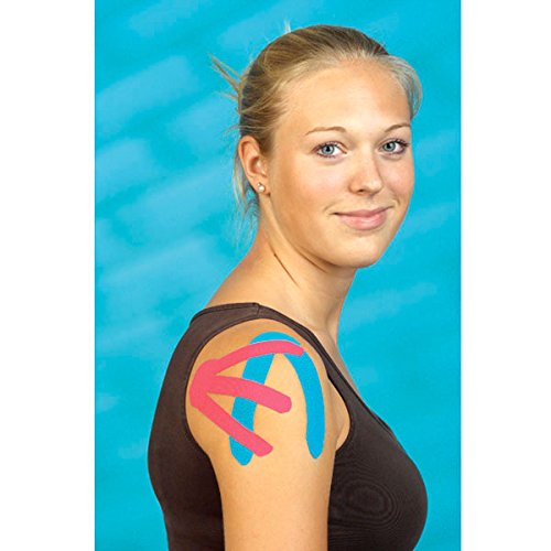 AQ-Tape - Cinta de kinesiología (5,5 m x 2,5 cm, 2 rollos), color amarillo