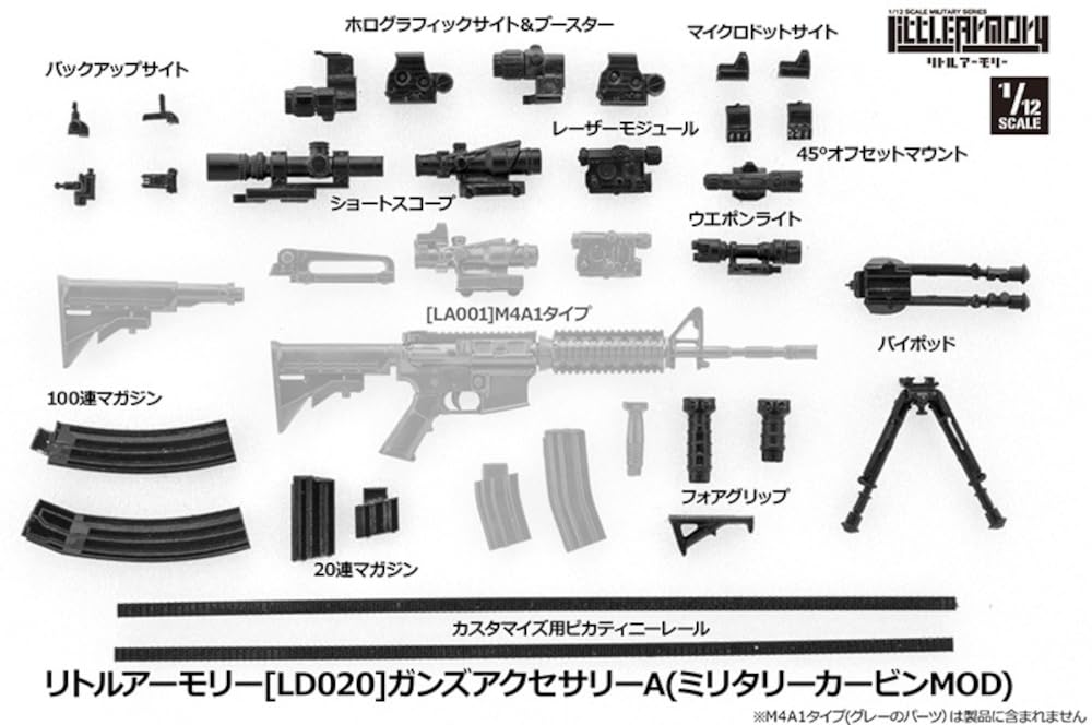 Little Armory LD022 akcesoria do pistoletów A2 model plastikowy