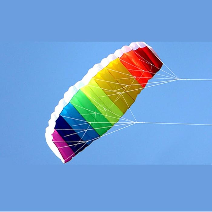 Buy HI SUYI Dual Line Parachute Stunt Kite Huge Rainbow Kites Easy