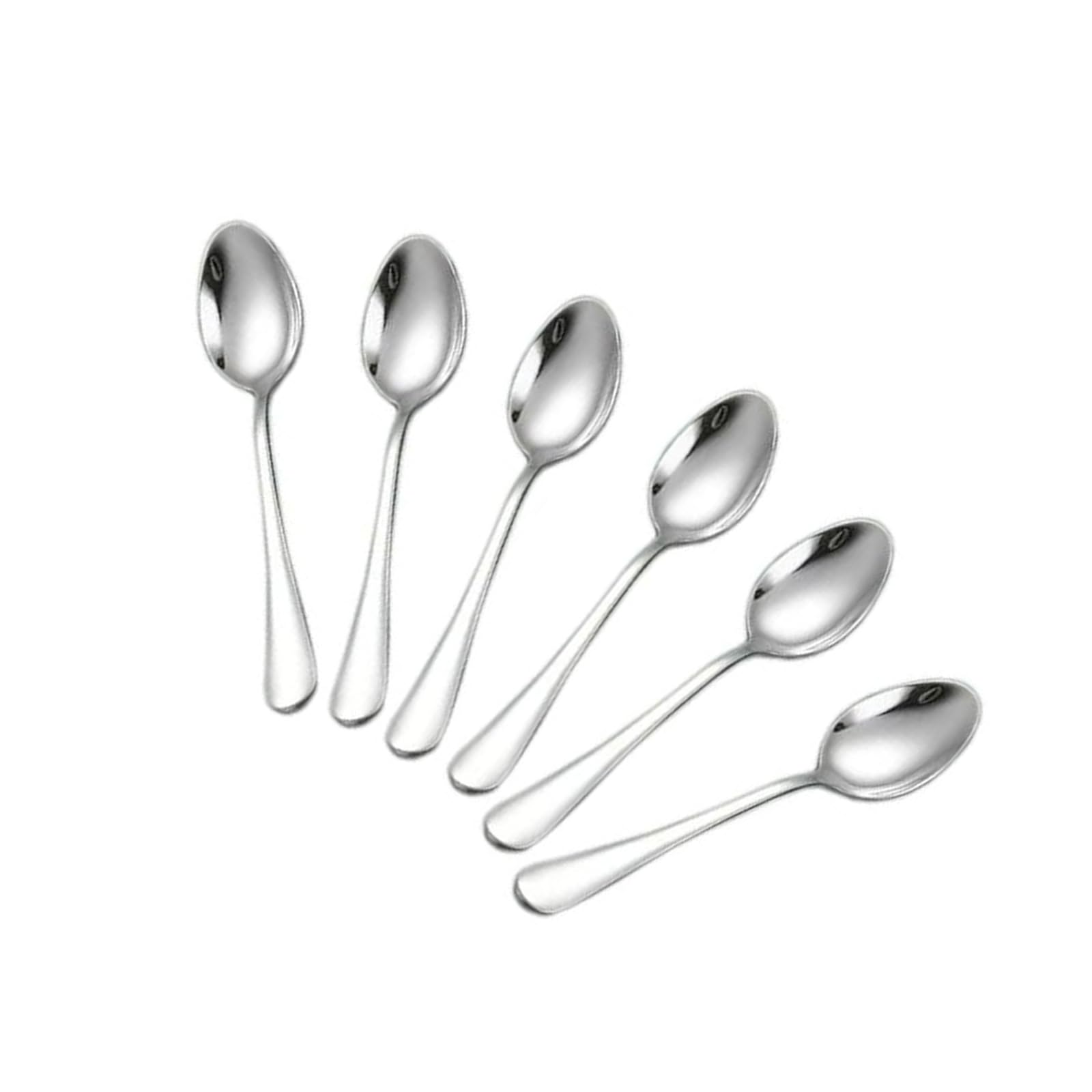 Jazuaiao 6Pcs Elegant Coffee Stirrers Stainless Steel Small Espresso Spoons for Mixing and Serving Meals Dessert Tea Appetizer Elegant Dessert Spoons