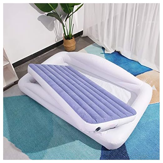 SUNNYDO Comfortable Toddler Air Bed with Detachable Mattress 62in42 in,Out Frame Perfect Swimming Pool for The Children,Baby Bath Tub,Collapsible Easy Carry