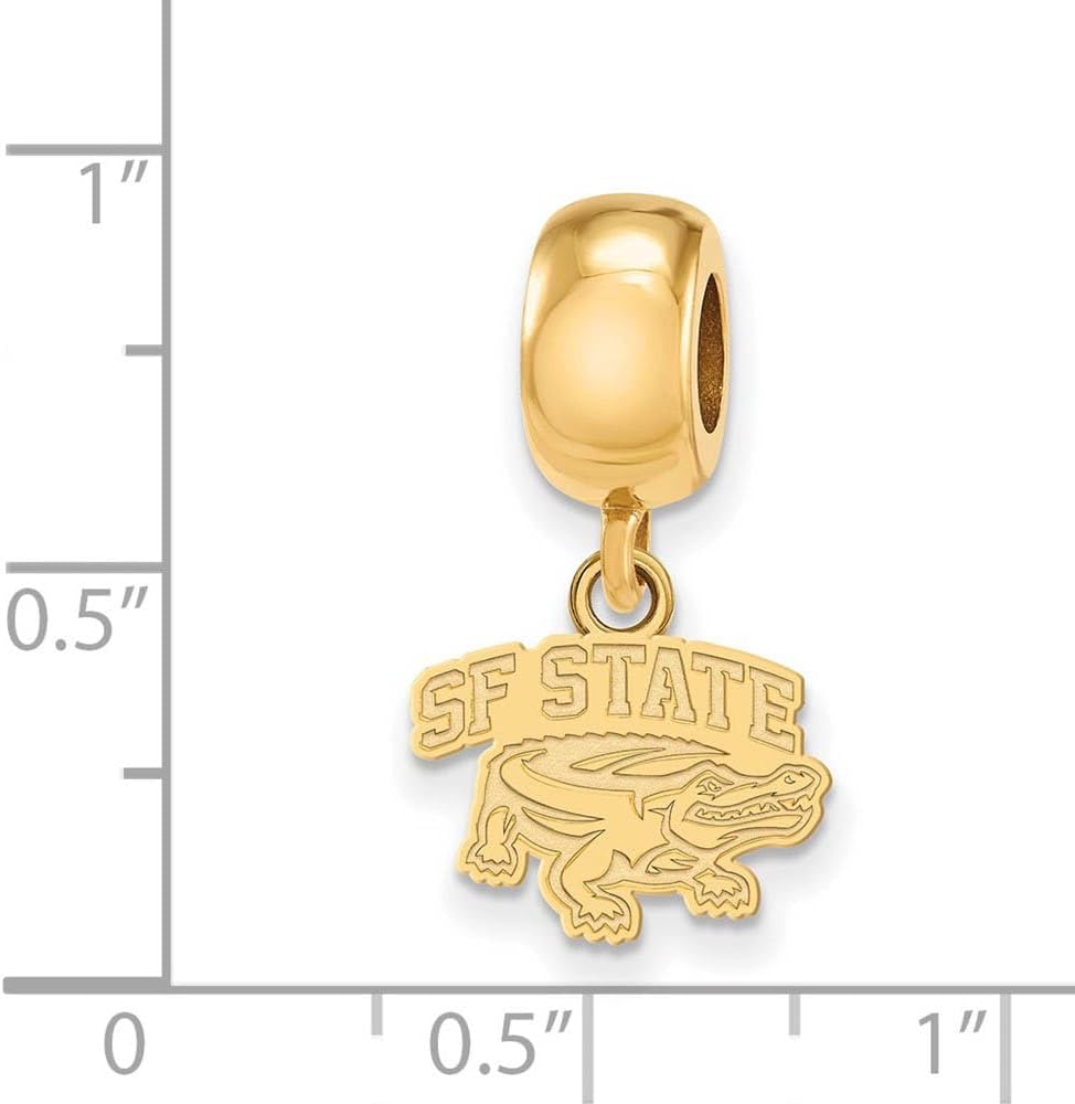 LogoArt Sterling Silver Gp San Francisco State University Bead Charm Extra Small Da